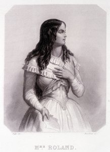 Madame Roland (oder Roland de la Platière, Jeanne Marie oder Monon Philipon), französische Politikerin (1754-1793) - Gravur von French School