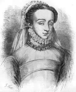 Madame de Sauve (eine der Frauen, die von Katharina de Medici benutzt wurden, um Notizen über die Leute am Hof zu machen). Auch bekannt als Charlotte de Beaune, Baronin de Sauve, später als Marquise de Noirmoutier, Geliebte von Heinrich IV. In „Histoire P