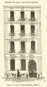 Haus von Law, Rue Quincampoix, in Paris von French School