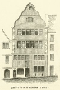 Haus, in dem Beethoven geboren wurde, in Bonn von French School