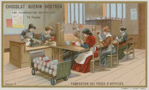 Herstellung von Feuerwerksteilen von French School