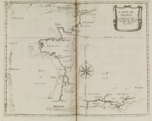 Karte von Frankreich, c.1693