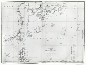 Karte des Südchinesischen Meeres, aus dem Reisebericht von La Perouse