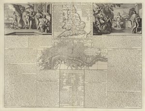 Karte der zivilen Regierung Englands von French School