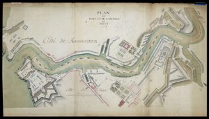 Karte des Hafens und Arsenals von Brest im Jahr 1754.