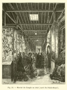 Markt des Tempels 1840, Carré du Palais-Royal von French School