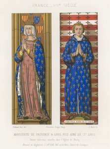 Margarete von der Provence und Ludwig, ältester Sohn von Saint Louis von French School