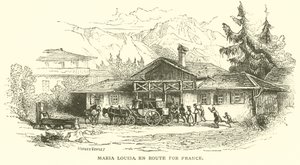Maria Louisa auf dem Weg nach Frankreich (Stich)