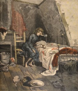 Martyrium des Kindes: ein junger Guyon, Illustration aus Le Petit Journal: Supplement illustre, 4. September 1898 von French School