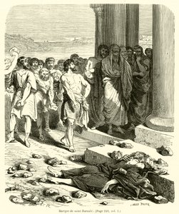 Martyrium des heiligen Barnabas (Gravur)
