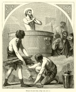 Martyrium des heiligen Johannes (Gravur) von French School