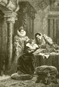 Maria de Medici, Concini und Leonara Galigai von French School