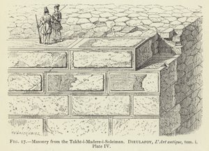 Mauerwerk vom Takht-i-Madere-i-Soleiman