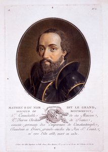 Mathieu II de Montmorency, aus Portraits des grands hommes, femmes illustres, et sujets memorables de France, veröffentlicht 1787-92
