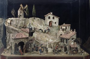 Mechanische Dorfszene von French School