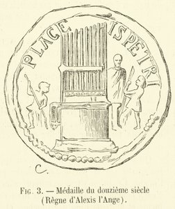 Medaille aus dem zwölften Jahrhundert, Herrschaft von Alexis dem Engel (Gravur) von French School