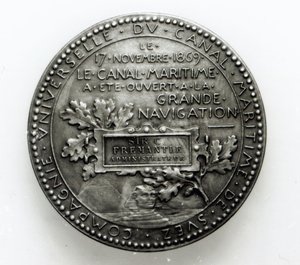 Medaille zur Eröffnung des Suezkanals am 17. November 1869 (Metall) von French School