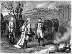 Treffen zweier Kaiser nach der Schlacht von Austerlitz, 4. Dezember 1805 (Napoleon Bonaparte)