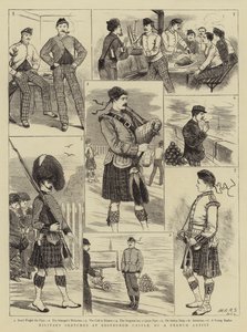 Militärskizzen auf dem Edinburgh Castle von French School