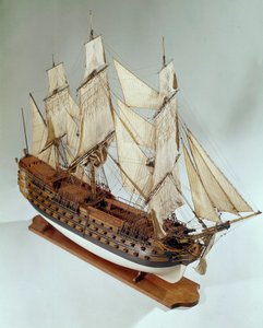 Modell des Royal Louis, Fregatte der französischen Marine. 18. Jahrhundert Paris, Musée de la Marine