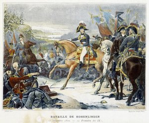 Moreaus Sieg über die Österreicher unter dem Kommando von Erzherzog Johann am 3. Dezember 1800 in der Schlacht von Hohenlinden (Bayern - Deutschland)