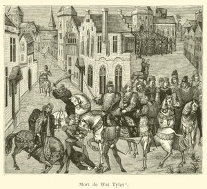 Tod von Wat Tyler (Gravur) von French School