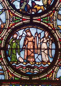 Moses aus dem Wasser gerettet, 12.-13. Jahrhundert von French School