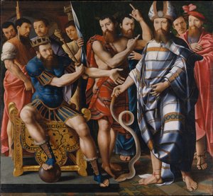 Moses und Aaron vor dem Pharao: Eine Allegorie der Familie Dinteville, 1537 von French School