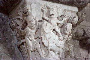 Moses und das Goldene Kalb, Kapitellrelief, ca. 1130 von French School