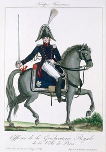 Berittener Offizier der königlichen Gendarmerie von Paris, um 1790 von French School