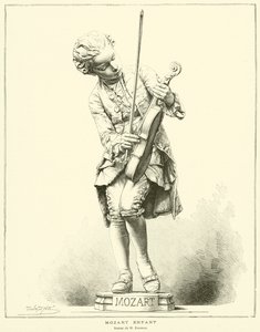 Mozart als Kind (Statue von M. Barrias) von French School