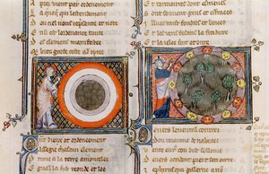 Ms 1044 fol.17v Die Schöpfung, aus Ovide Moralisé geschrieben von Chretien Legouais von French School