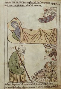 Die Geburt Christi, aus einer Bibel von French School