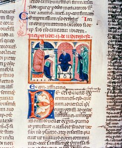 Ms 150 f.61v Ein Urteil, aus den Dekreten von St. Gregor IX.
