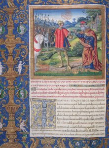 Ms. 1581 f. 178v Illustration aus Buch IX (Vom Tod Ahabs bis zur Gefangenschaft der zehn Stämme), Kapitel 1 der Antiquitates Judaicae von Flavius Josephus von French School