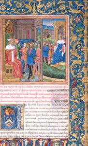 Ms. 1581 f. 311v Illustration aus Buch XVI (Von der Fertigstellung des Tempels durch Herodes bis zum Tod von Alexander und Aristobulus), Kapitel 1 der Antiquitates Judaicae von Flavius Josephus von French School