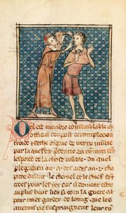 Augenheilkunde, Illustration aus La Chirurgie de Maitre Henri de Mondeville von French School