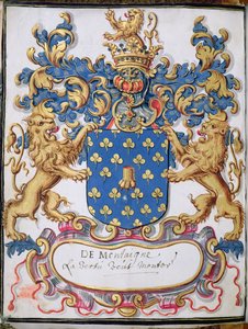 Ms 2151, fol.lv Wappen von Michel Eyquem de Montaigne (1533-92)