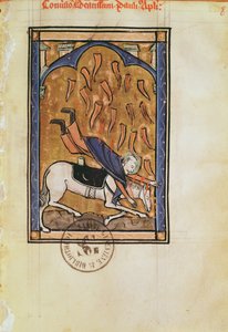 Ms 2689 fol.8r Die Bekehrung des Hl. Paulus, aus dem Psalter der Abtei St. Elisabeth de Genlis von French School