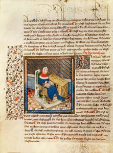 Ms 316 fol.3 Ein Philosoph an seinem Schreibtisch, aus Les Dits Moraux des Philosophes