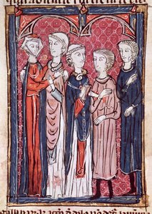 Ms 372 fol.141 Ein Engagement, aus Decrets de Gratien