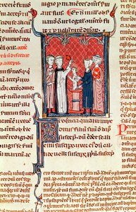 Taufszene, aus Decrets de Gratien