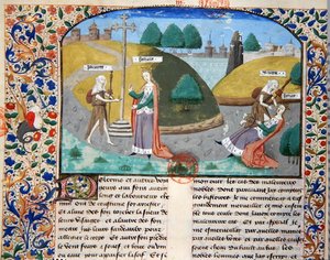 Ms 3878 Armut und Reichtum, Illustration aus 