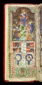 Ms 40-1950, f.7v: Widmungsseite aus einem Stundenbuch, das John Talbot gehörte, ca. 1424