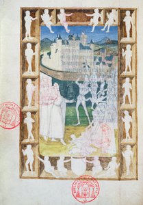Ms 473 Das Massaker der Unschuldigen, unvollendete Miniatur aus den Heures de Charles de France, um 1466-69