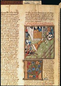 Ms 622 fol.221v Die Folterung von Brunhilda aus Des Hommes Illustres, ca. 1460