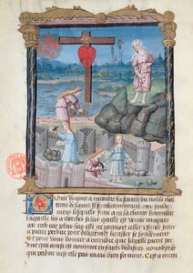 Ms 978 fol.31 Der Bau der Burg, Illustration aus einem spirituellen Traktat für Laien von Gabrielle de Bourbon von French School