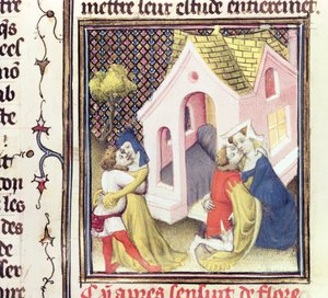 Die unzüchtigen Frauen, aus De Claris Mulieribus, von Giovanni Boccaccio (1313-75) von French School