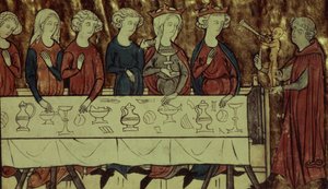 Das Geburtstagsfest von Nubien, König von Armenien, aus Le Conte de Meliacin von Girardin d
