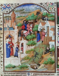 Szenen aus dem Leben des Heiligen Benedikt (ca. 480-ca. 550) aus dem Brevier des Herzogs von Bedford, ca. 1424-35 von French School